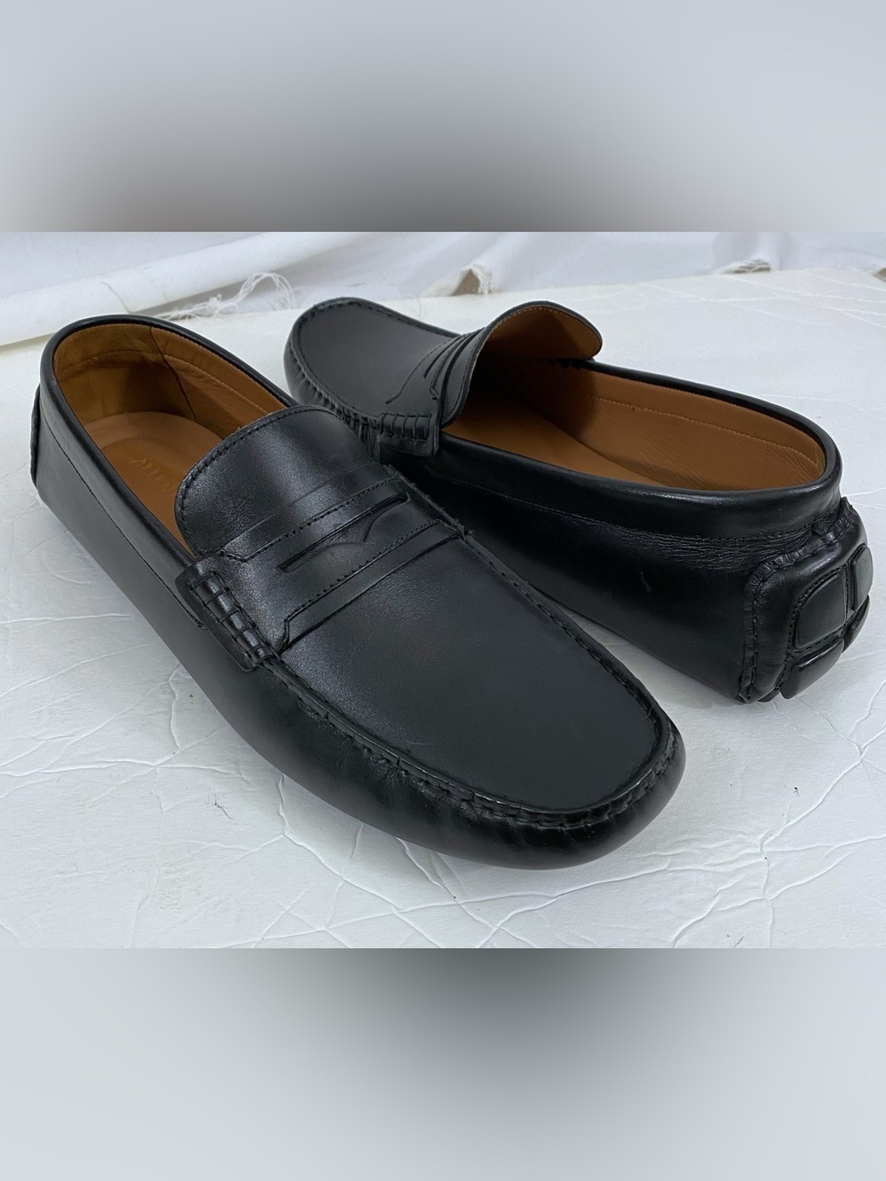 Allen Edmonds Men's Black Lewis Penny Loafer Shoes 11 D